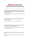 NFHS Soccer Exam Questions and Answers&comma; Study Material