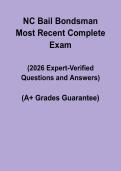 NC Bail Bondsman Exam 2026 &vert; Complete Study & Practice PDF