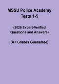 MSSU Police Academy Tests 1-5 &vert; Study Guide & Exam Prep PDF