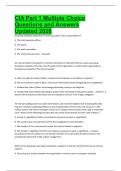CIA Part 1 Multiple Choice Questions and Answers Updated 2026