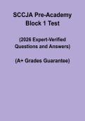 SCCJA Pre-Academy Block 1 Test &vert; Study Guide & Exam Prep PDF