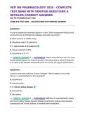 VATI RN PHARMACOLOGY 2026 &ndash; COMPLETE TEST BANK WITH VERIFIED QUESTIONS & DETAILED CORRECT ANSWERS
