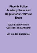 Phoenix Police Academy Rules & Regulations &vert; Study Guide PDF