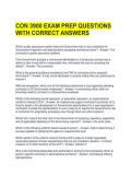 CON 3900 EXAM PREP QUESTIONS WITH CORRECT ANSWERS