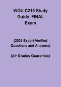 WGU C215 Complete Study Guide and Notes PDF