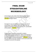 FINAL EXAM  STRAIGHTERLINE  MICROBIOLOGY  QUESTIONS WITH CORRECT ANSWERS 2026&sol;2027