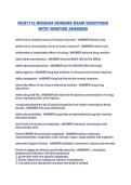 NUR1112 MONASH NURSING EXAM QUESTIONS WITH VERIFIED ANSWERS