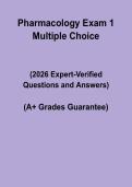 Pharmacology Exam 1 &ndash; Multiple Choice &vert; Study & Practice PDF