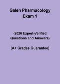Galen Pharmacology Exam 1 &vert; Study Guide & Practice PDF