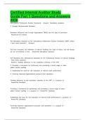Certified Internal Auditor Study Guide Part 1 Questions and Answers 2026