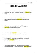 ISSA FINAL EXAM QUESTIONS WITH CORRECT ANSWERS 2026&sol;2027