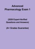 Advanced Pharmacology Exam 1 &vert; Study & Practice PDF