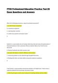 FTCE Professional Education Practice Test &num;2 Exam Questions and Answers
