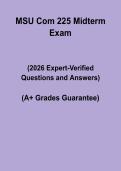 MSU COM 225 Midterm &vert; Communication Exam Study Guide PDF