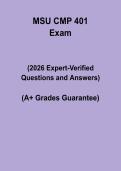 MSU CMP 401 &vert; Study Guide & Exam Prep PDF