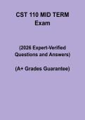 CST 110 Midterm &vert; Computer Science Exam Study Guide PDF