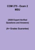 COM 275 &ndash; Exam 2 &vert; MSU Communication Study Guide PDF