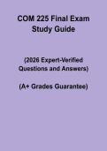COM 225 Final Exam Study Guide &vert; MSU Communication PDF