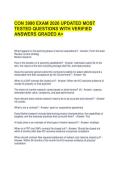 CON 3990 EXAM 2026 UPDATED MOST TESTED QUESTIONS WITH VERIFIED ANSWERS GRADED A&plus; 