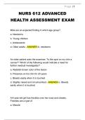 NURS 612 ADVANCED  HEALTH ASSESSMENT EXAM QUESTIONS WITH CORRECT ANSWERS 2026&sol;2027