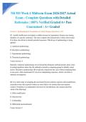 NR 503 Week 4 Midterm Exam 2026&sol;2027 Actual Exam - Complete Questions with Detailed Rationales &vert; 100&percnt; Verified Graded A&plus; Pass Guaranteed - A&plus; Graded