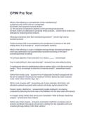 CPIM Pre Test Questions and Answers 100&percnt; Correct