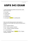 USPS 943 EXAM QUESTIONS WITH CORRECT ANSWERS 2026&sol;2027
