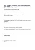 NUR125 Exam 1 Questions with Complete Solutions-2026 Update&period;
