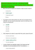 Oklahoma Adjuster Exam &num;2 &ndash; 161 Most Tested  Questions & Answers &vert; Latest Update 2026 &vert; 100&percnt; Pass  Guarantee &vert; Exam Prep