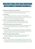 WGU D491 FINAL TEST 2026 QUESTIONS WITH CORRECT ANSWERS GRADED A&plus;