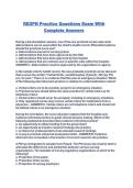 REXPN Practice Questions Exam With Complete Answers