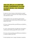 4A051 CDC URE 2026 402 QUESTIONS ANSWERS COMPREHENSIVE SOLUTION ACCURATE REVIEW STUDY RESOURCE GRADED A&plus;