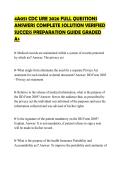 4A051 CDC URE 2026 FULL QUESTIONS ANSWERS COMPLETE SOLUTION VERIFIED SUCCESS PREPARATION GUIDE GRADED A&plus;