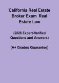 California Real Estate Broker Exam &vert; Real Estate Law Study PDF