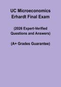 UC Microeconomics Erhardt Final Exam &vert; Study Guide PDF