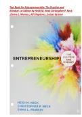 Entrepreneurship&colon; The Practice and Mindset &ndash; 1st Edition &ndash; Heidi M&period; Neck&comma; Christopher P&period; Neck&comma; Emma L&period; Murray &ndash; Complete Test Bank - All Chapters 