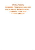 ATI MATERNAL  NEWBORN PROCTORED NUR 242  QUESTIONS & ANSWERS 100&percnt;  CORRECT EXAM 2025  LATEST UPDATE