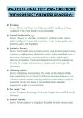 WGU D514 FINAL TEST 2026 QUESTIONS WITH CORRECT ANSWERS GRADED A&plus;