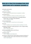 WGU D514 PRACTICE EXAMINATION 2026 QUESTIONS WITH ANSWERS GRADED A&plus;