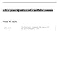 police power Questions with verifiable answers