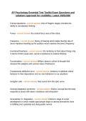 AP Psychology Essential Test Toolkit Exam Questions and solutions approved for credibility&semi; Latest 2025&sol;2026