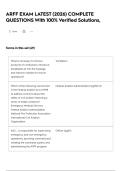 ARFF EXAM LATEST &lpar;2026&rpar; COMPLETE QUESTIONS With 100&percnt; Verified Solutions&comma;