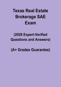 Texas Real Estate Brokerage SAE &vert; Study Guide & Practice PDF