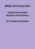 RNSG 2213 Exam One &vert; Nursing Study Guide & Practice PDF