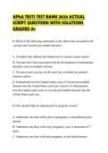 APhA TESTS TEST BANK 2026 ACTUAL SCRIPT QUESTIONS WITH SOLUTIONS GRADED A&plus;