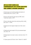API 570 STUDY GUIDE 2026 COMPREHENSIVE TEST PAPER QUESTIONS AND CORRECT ANSWERS GRADED A&plus;