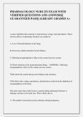 PHARMACOLOGY NURS 251 EXAM WITH  VERIFIED QUESTIONS AND ANSWERS&vert;&vert;  GUARANTEED PASS&vert;&vert; ALREADY GRADED A&plus; 