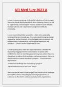 ATI Med Surg 2023 Exam Prep &vert; Questions & Answers with Detailed Rationales &vert; RN Medical-Surgical Nursing Practice Pack