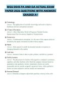 WGU D545 PA AND OA ACTUAL EXAM PAPER 2026 QUESTIONS WITH ANSWERS GRADED A&plus;