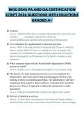 WGU D545 PA AND OA CERTIFICATION SCRIPT 2026 QUESTIONS WITH SOLUTIONS GRADED A&plus;